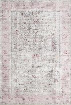 Vloerkeed retro vintage used look - 160x230 cm - Wasbaar - platbinding - katoenen achterkant - Elira tapijt by The Carpet