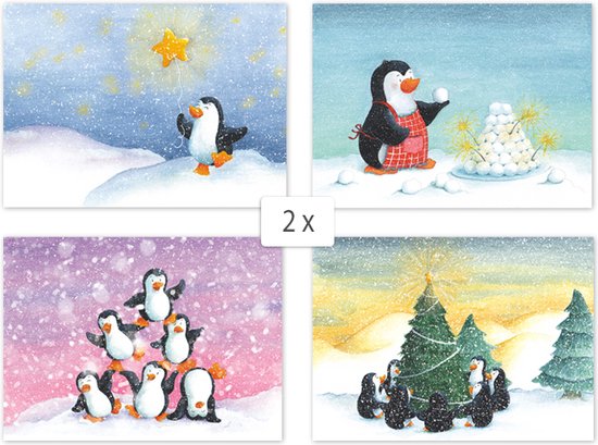 Set van 2 Gordijnhouders voor Kinderkamer - Cartoon Tijger en Pinguïn