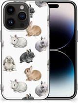 Dierenprint Telefoonhoesje Geschikt voor iPhone 15 Pro Konijntjes