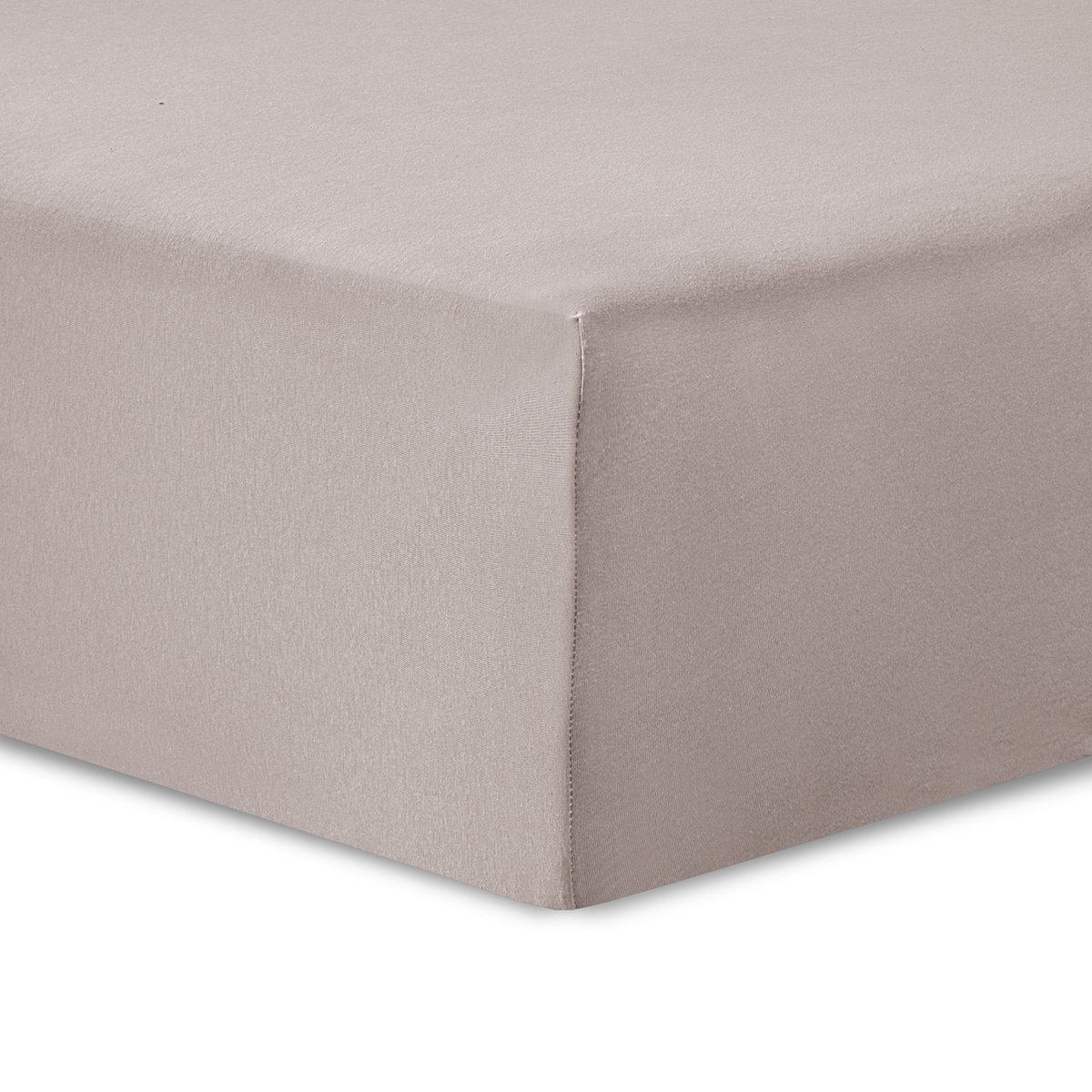 VISION Hoeslaken - Jersey katoen - Rekbaar, zacht en perfecte pasvorm - 140 x 200cm met 30cm hoekhoogte - Geschikt voor boxspring matras - Beige - 100% katoen Jersey - Oekotex gecertificeerd