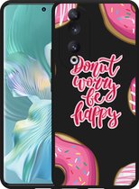 Cazy Hoesje Zwart geschikt voor Honor 90 Donut Worry