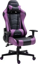 GTRacer Pro - Game Stoel - Gaming Stoel - Ergonomische Bureaustoel - Gamestoel - Verstelbaar - Gaming Chair - Zwart / Paars