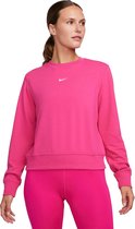 Nike dri-fit one crewneck sweater in de kleur roze.
