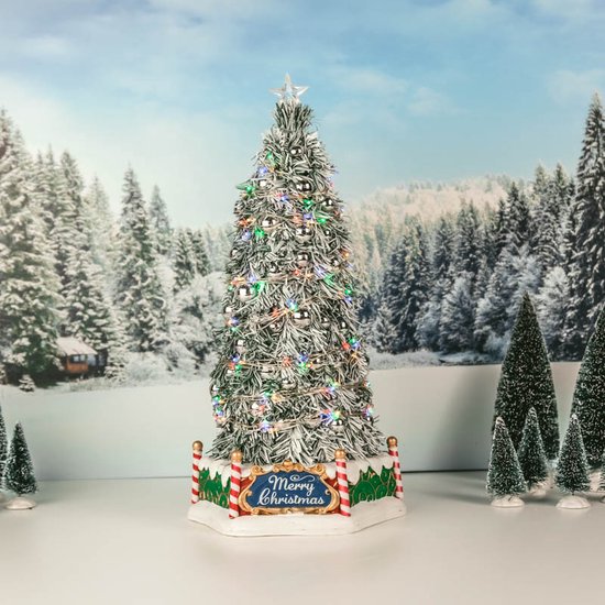 Lemax Kerstdorp New Majestic Christmas Tree - 34 cm - Met verlichting - Lemax