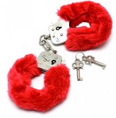 Metalen handboeien rood - stevige handboeien - handcuff - incl 2 sleutels - discrete verzending