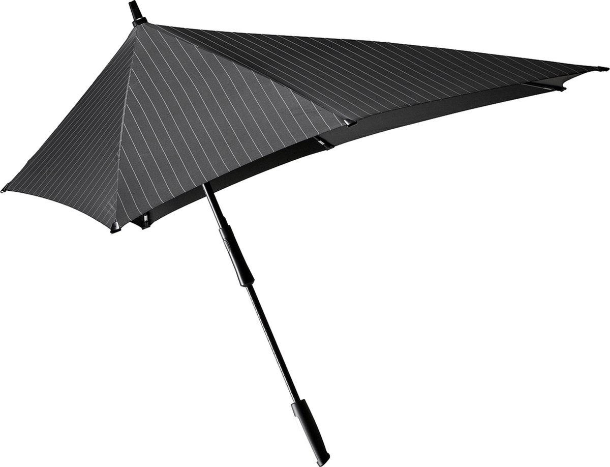 Senz XXL Stick Paraplu Pure Black Pin Stripes