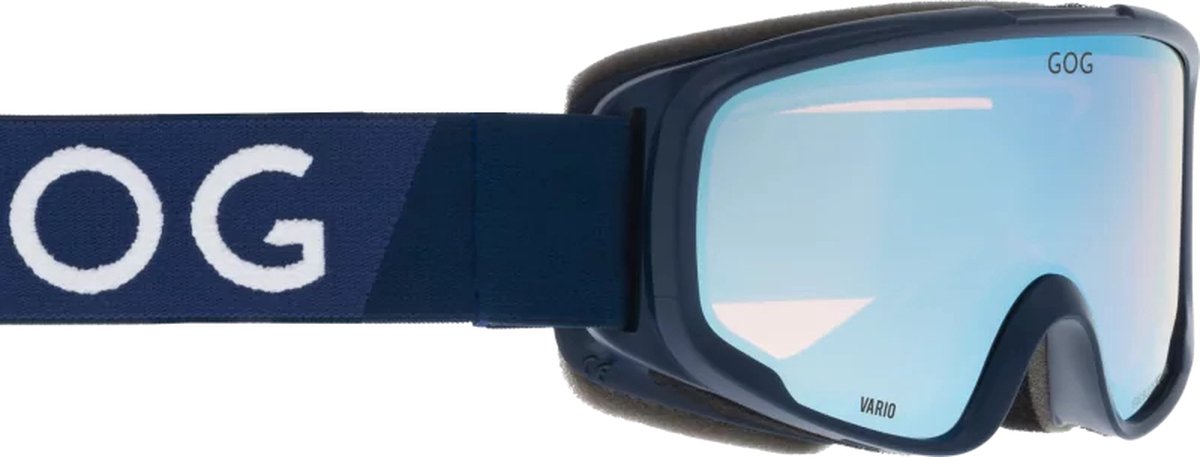 VARIO - Junior Skibril - Snowboard - Mat Blauw- Maat one size - Unisex