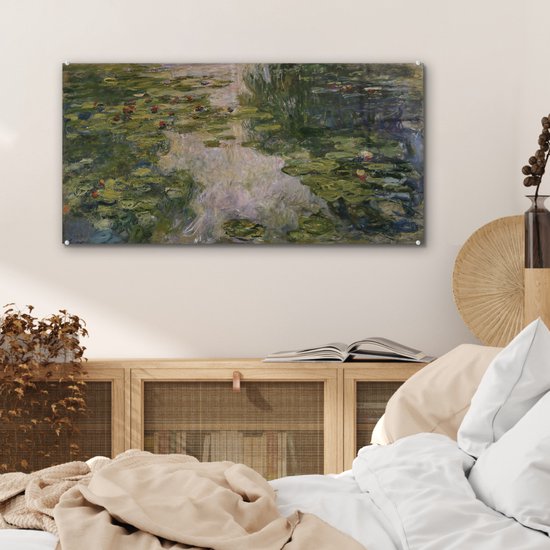 Peinture sur Verre - Nymphéas - Peinture de Claude Monet - 80x40 cm - Peintures sur Verre Peintures - Photo sur Glas