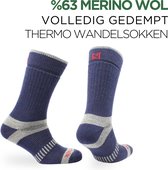 Norfolk Wandelsokken - 60% Merino wol Sokken - Outdoor Thermo sokken - Ultieme Volledig Gedempt Thermische Sportsokken - Wollen Sokken - Warme sokken - Blauw - Maat 39-42 - Voyager