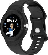 Siliconen bandje met case - geschikt voor Google Pixel Watch 2 - zwart