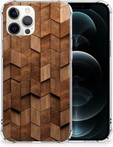 Stevig Telefoonhoesje Geschikt voor iPhone12 Pro Max Wooden Cubes