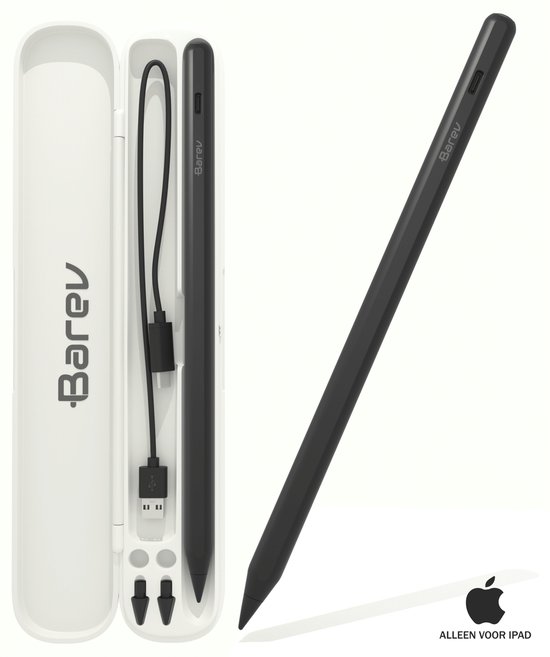 Barev Stylus Pen zwart - Voor iPads 2018-2023 - Active Stylus Pen -  Alternatief Apple... | bol
