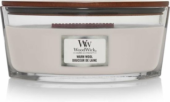 WoodWick Geurkaars Ellipse Warm Wool 454 gr - Moederdag cadeau