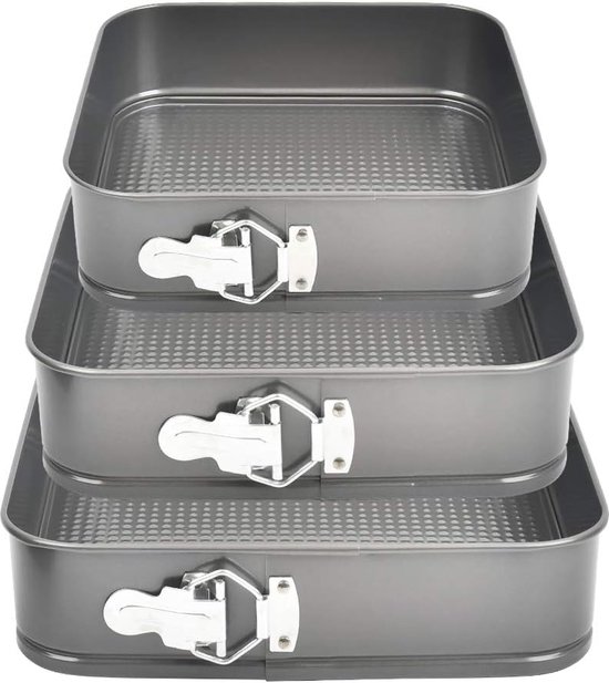 Springform pan diameter 24/26/28 cm, square baking pan with clamping
