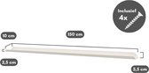 Fotolijstplank metaal - 150cm - Kleur Wit / wandplank - fotoplank - plank zwevend