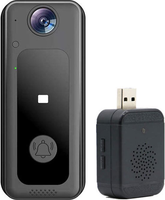 T ring video deurbel (zwart) M M3. Compleet met accu en losse bel. Incl. USB Adapter van T Ring — afbeelding 3