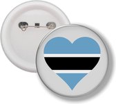 Button Met Speld - Hart Vlag Botswana