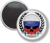 Button Met Magneet - Schedel Vlag Rusland - NIET VOOR KLEDING