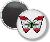 Button Met Magneet - Vlinder Vlag Lebanon - NIET VOOR KLEDING