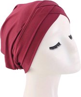 Hoofddoek wrap rood - hoofddoek tulband rood - hoofddeksel - islam - chemo