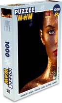 Puzzel Make up - Goud - Vrouw - Luxe - Glitter - Kunst - Legpuzzel - Puzzel 1000 stukjes volwassenen