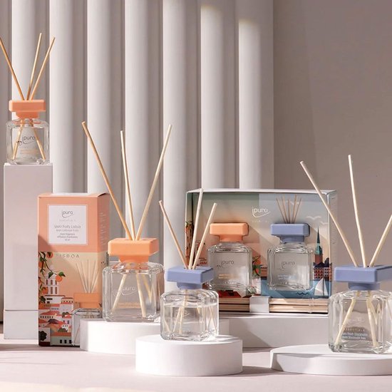 ipuro ESSENTIALS Fresh Stockholm & Fruity Lisboa geurverspreider Geurfles Meerkleurig