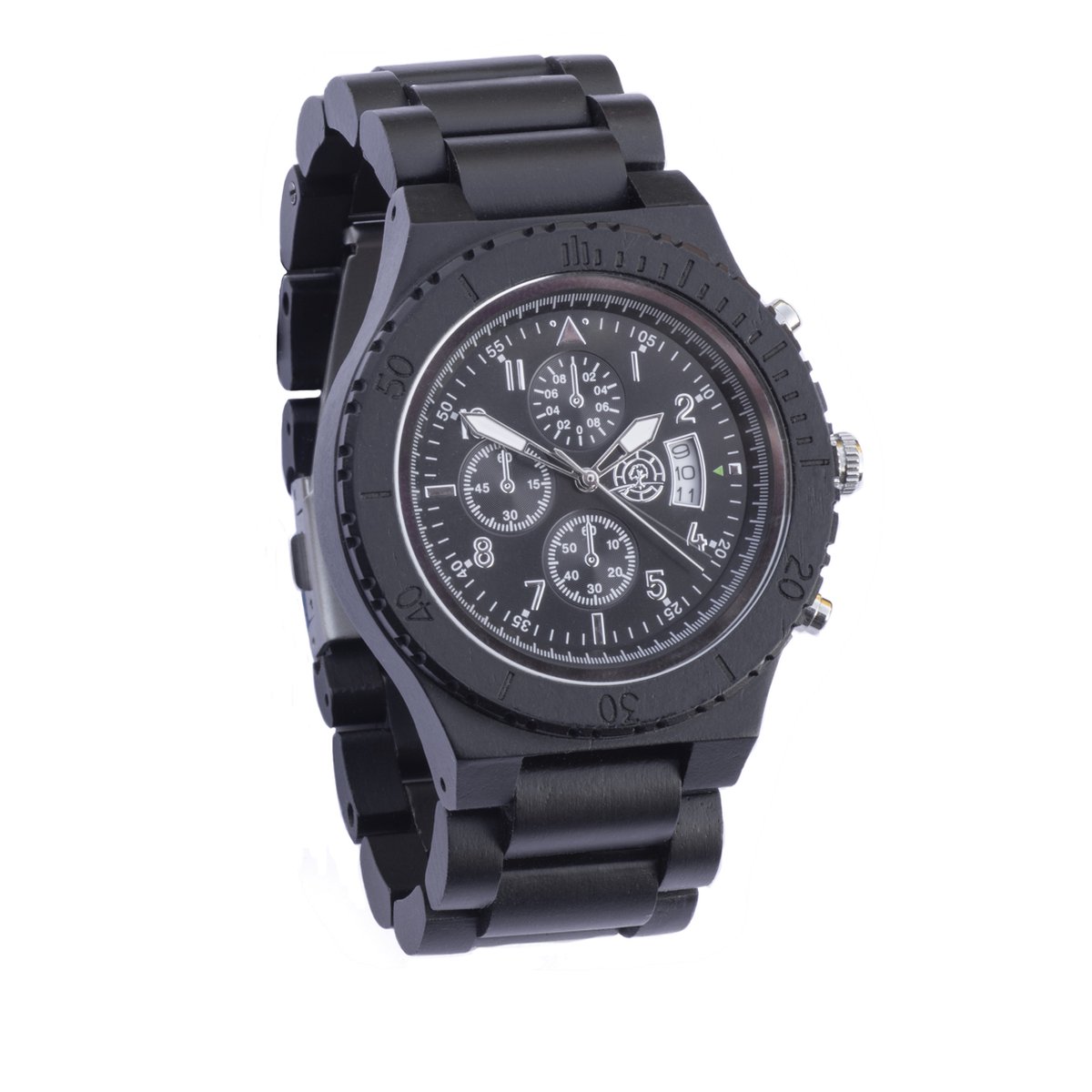 Greenwatch Timer Zwart | Houten Horloge Heren