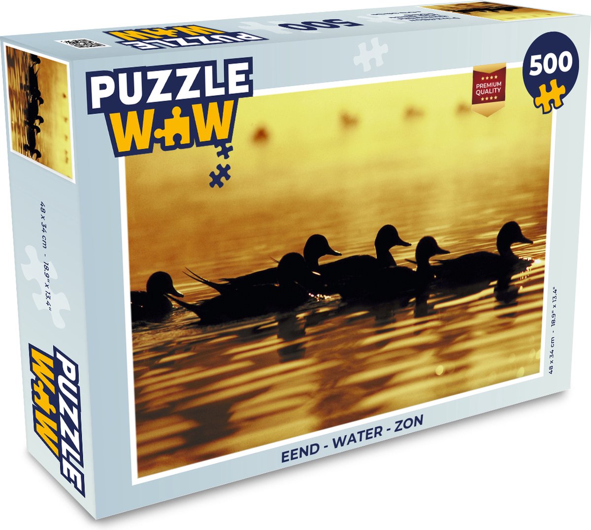 Puzzel Eend - Water - Zon - Legpuzzel - Puzzel 500 stukjes