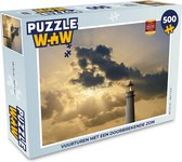 Puzzel Vuurturen met een doorbrekende zon - Legpuzzel - Puzzel 500 stukjes