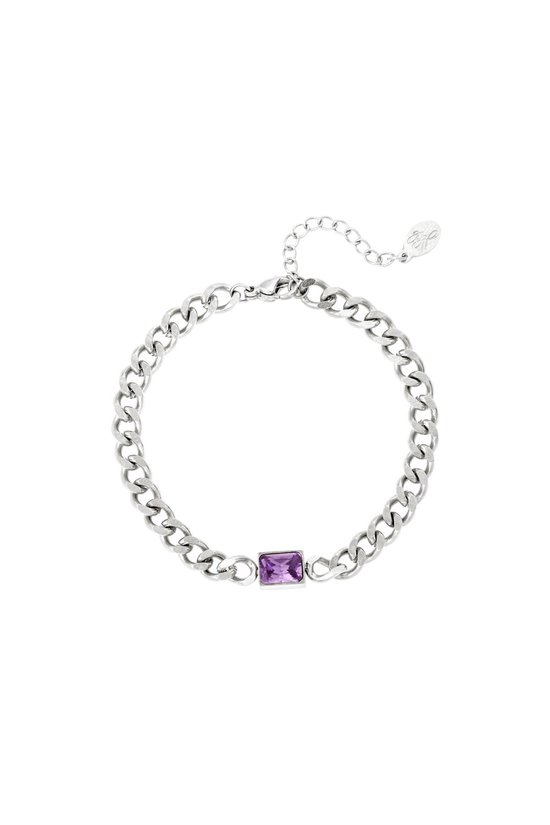 Bracelet Diamond In Chain-Armbanden - Zilver