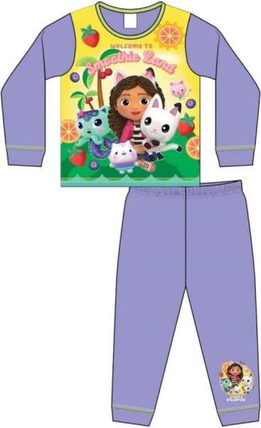 Foto: Gabby s poppenhuis pyjama paars gabby s dollhouse pyama maat 86 92