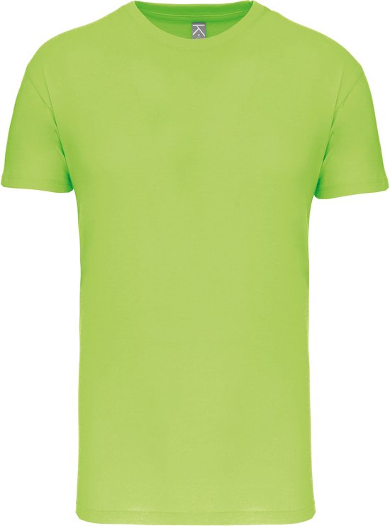 Limoengroen T-shirt met ronde hals merk Kariban maat S