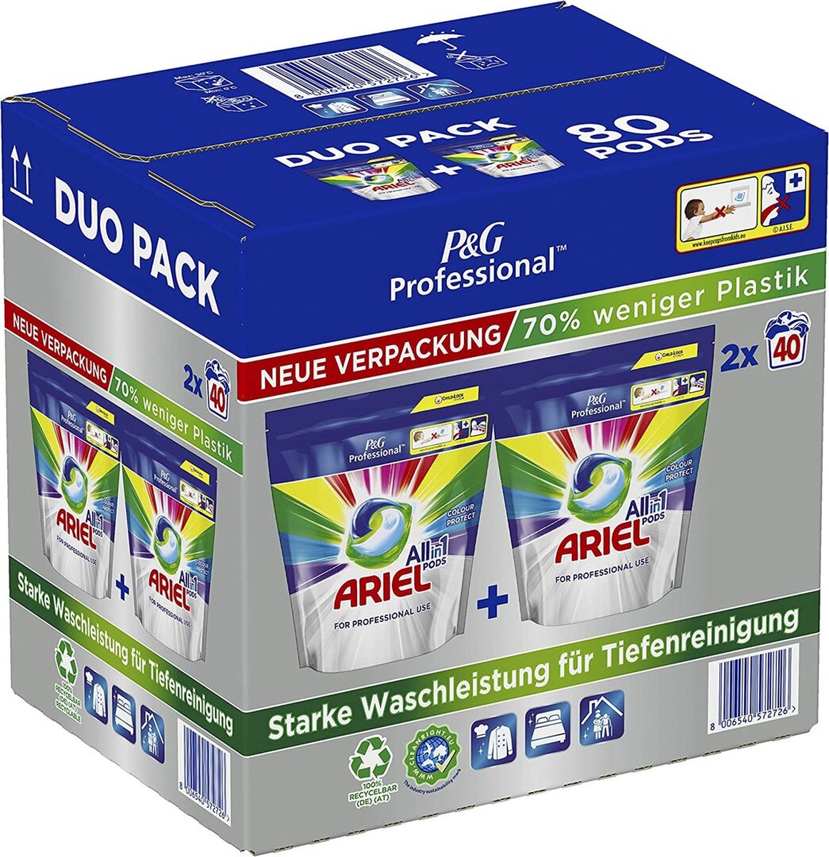 Goedkoopste Ariel All in 1 Pods Professional Color 80 stuks (2x40 Stuks