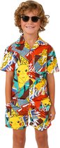 OppoSuits Kids Pika Pikachu - Jongens Zomer Set - Bevat Shirt En Shorts - Geel - Maat: EU 98/104 - 4 Jaar