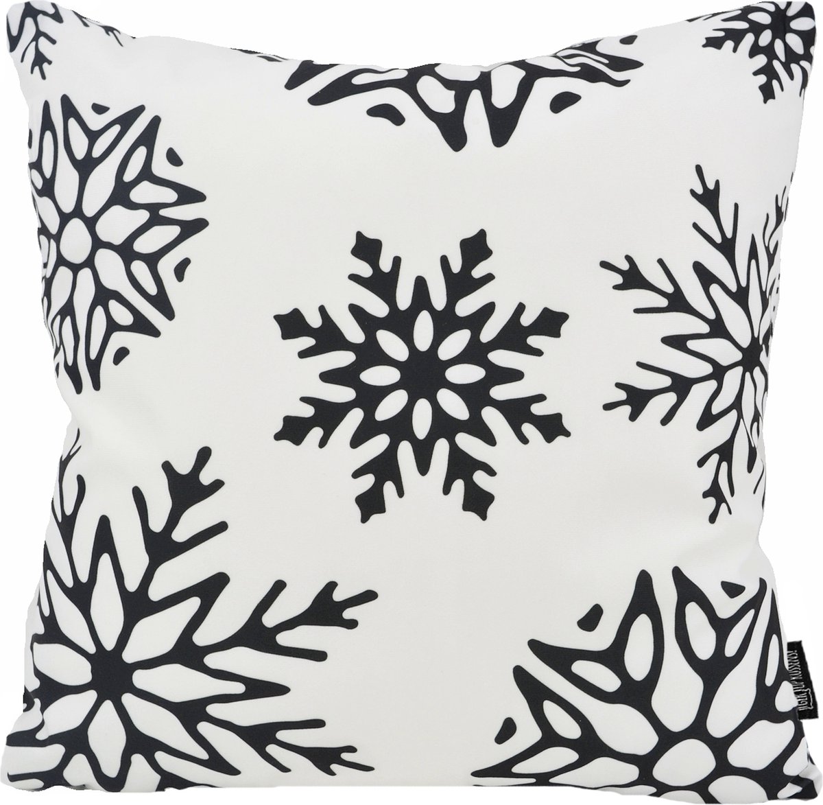 Gek op Kussens! Zwart-Wit Kerst #2 Kussenhoes | Katoen/Polyester | 45 x 45 cm Kerst 2