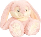Keel Toys pluche Konijn/haas knuffeldier - lichtroze - zittend - 22 cm - Luxe Eco kwaliteit knuffels