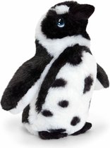 Keel Toys pluche Humboldt pinguin knuffeldier - wit/zwart - staand - 18 cm - Pooldieren