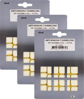 QlinQ Feutre anti-rayures - 54x - blanc - 25 x 25 mm - carré - autocollant - feutre de protection pour meubles
