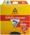 Deltafix Tochtstrip - tochtwering - zwart - zelfklevend - universeel - 6 m x 9 mm x 7 mm