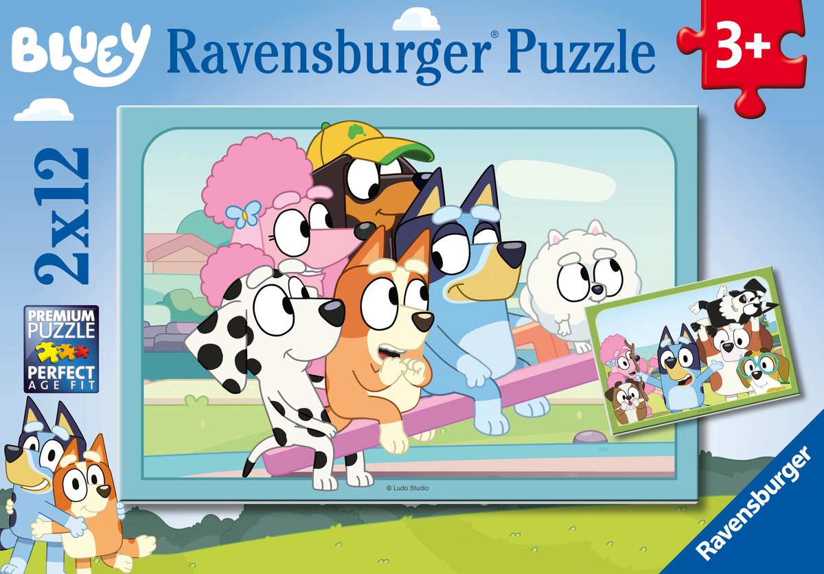 Ravensburger puzzel Bluey 2x 12 stukjes
