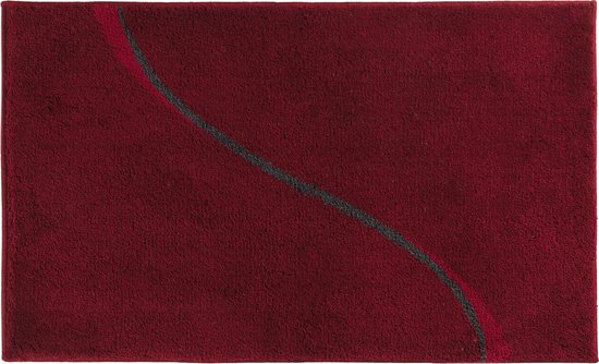 Casilin Badmat Antislip 70x120cm Carve - Waterabsorberende Badkamermat - Wasbaar en Sneldrogend - Voor Douche en Bad - Hoogpolig - Acryl - Rechthoek - Red