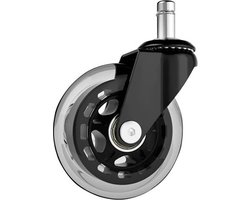 Meubel wiel - 75mm - Rubber - Per stuk