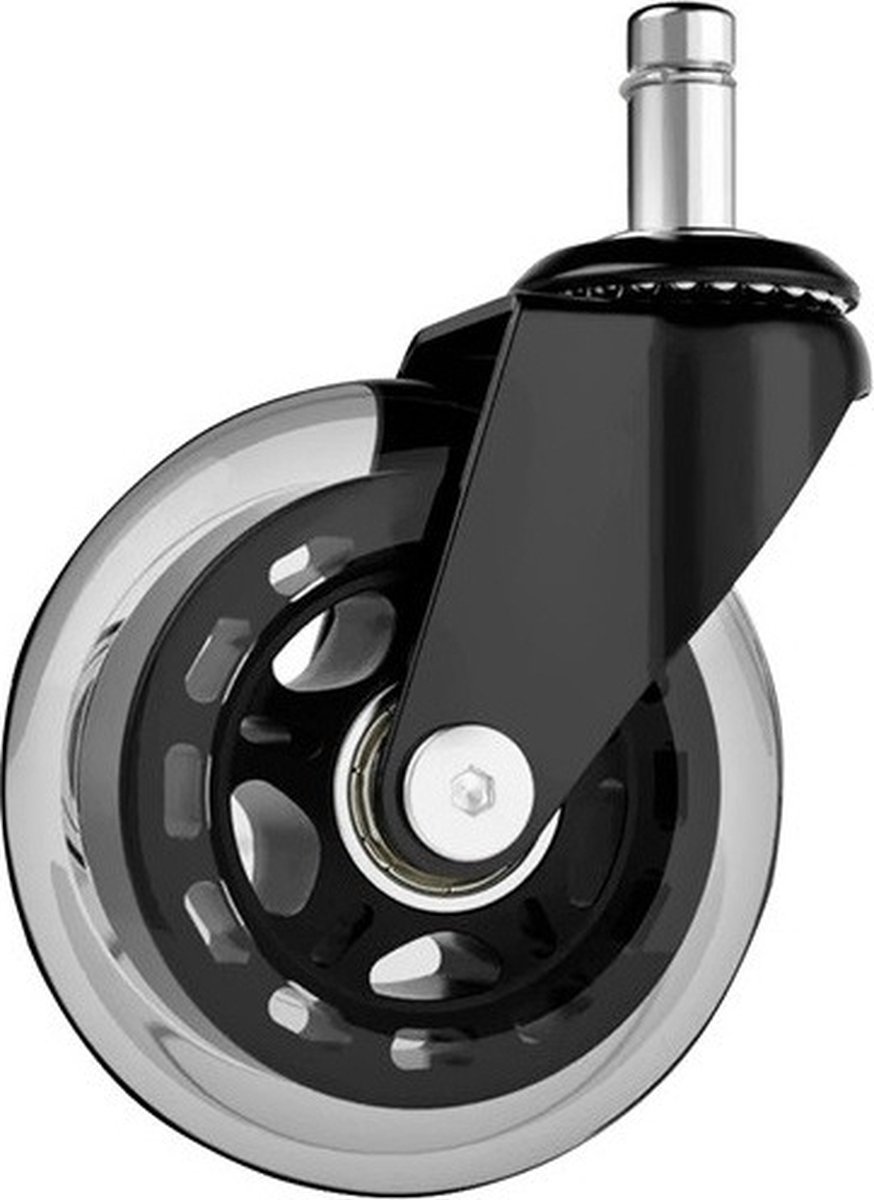 Meubel wiel - 75mm - Rubber - Per stuk