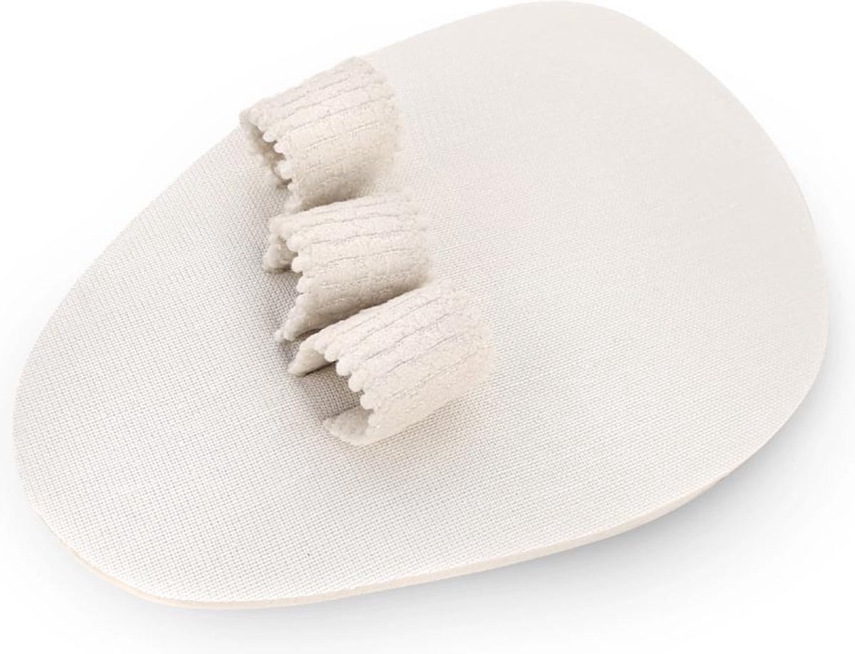 Goedkoopste Mövibrace - Teenspreider / Teencorrector / Hamerteen corrector - Linkervoet - 1 stuk - Wit - Unisex - Op maat knipbaar - Maat 41-46