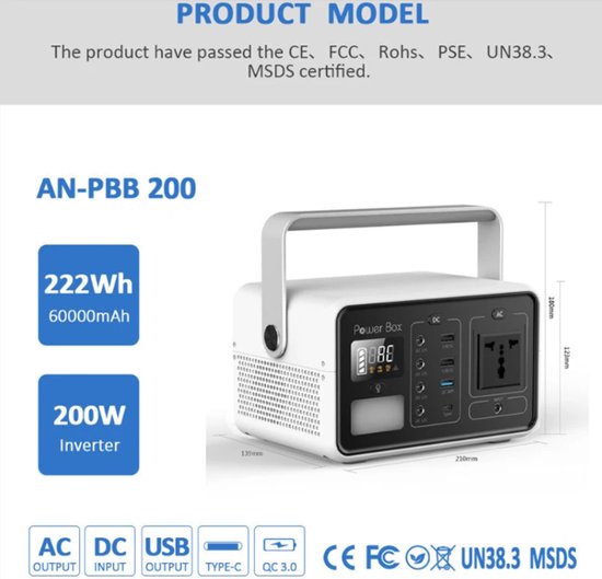 Universal Ce Rohs batterie externe 60000mah Banque d'alimentation