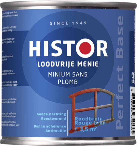 Histor Perfect Base Loodvrije Menie 0,25 liter - Roodbruin