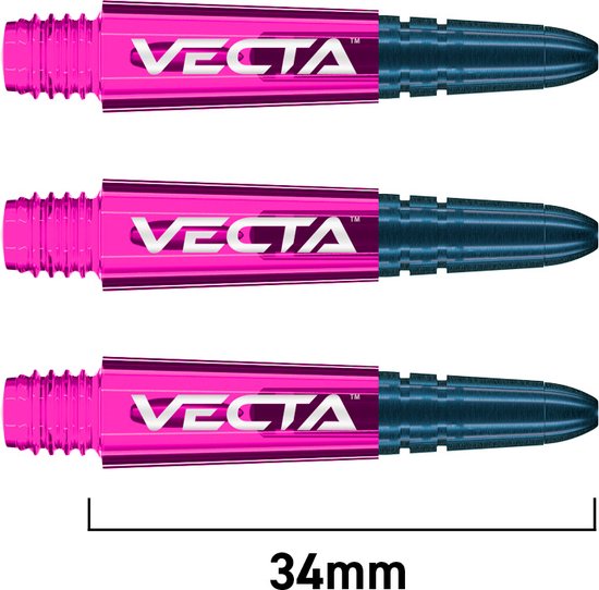 WINMAU - Vecta Roze Korte Dartschahten - 1 sets per pakket (3 Dartschahten in totaal) van Winmau — afbeelding 3