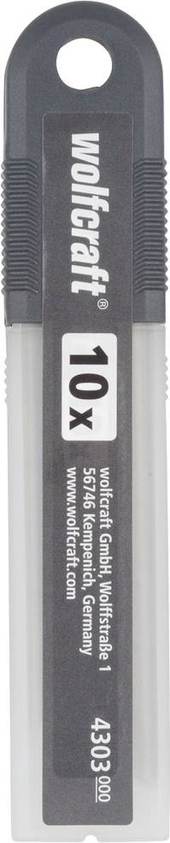 wolfcraft - 10 afbreekmessen 18 mm, 8 segmenten - 4303000
