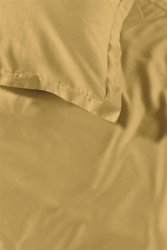 Ambiante Satin Uni dekbedovertrek - Eenpersoons - 140x200/220 cm - Licht geel van Ambiante — afbeelding 3
