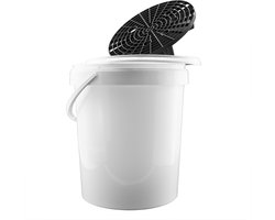 Autowasemmer 15L Wit + Deksel + Grit guard